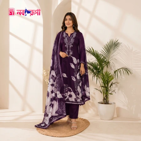 NB-003 এসি কটন থ্রী পিস (Purple)