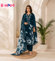 NB-004 এসি কটন থ্রী পিস (T blue )