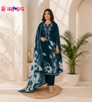NB-004 এসি কটন থ্রী পিস (T blue )