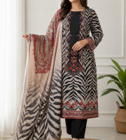 NB-006 এসি কটন থ্রী পিস (Beige Black)