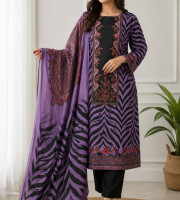 NB-007 এসি কটন থ্রী পিস (Lavender Purple )